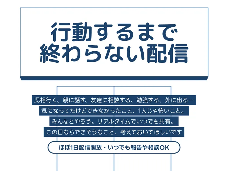 行動するまで終わらない配信